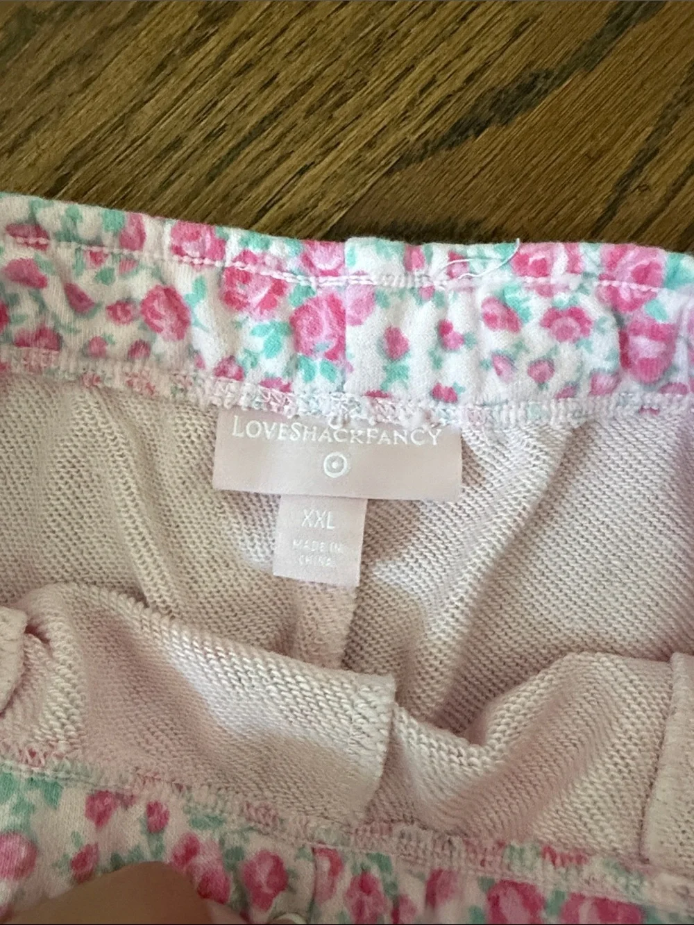 Girls LoveShackFancy target Pink Floral wide leg sweatpants sz XXL nwt